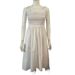NWT English Factory White Smocked Dress XSmall
